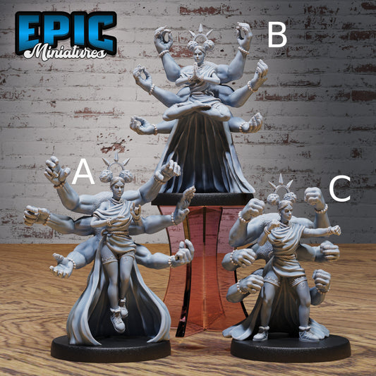 Devine Hands Priestess - Epic Miniatures | Ninth Age | 32mm | Iron Fist Tournament | Fist Monk | Fighter | Brawler | Bruiser