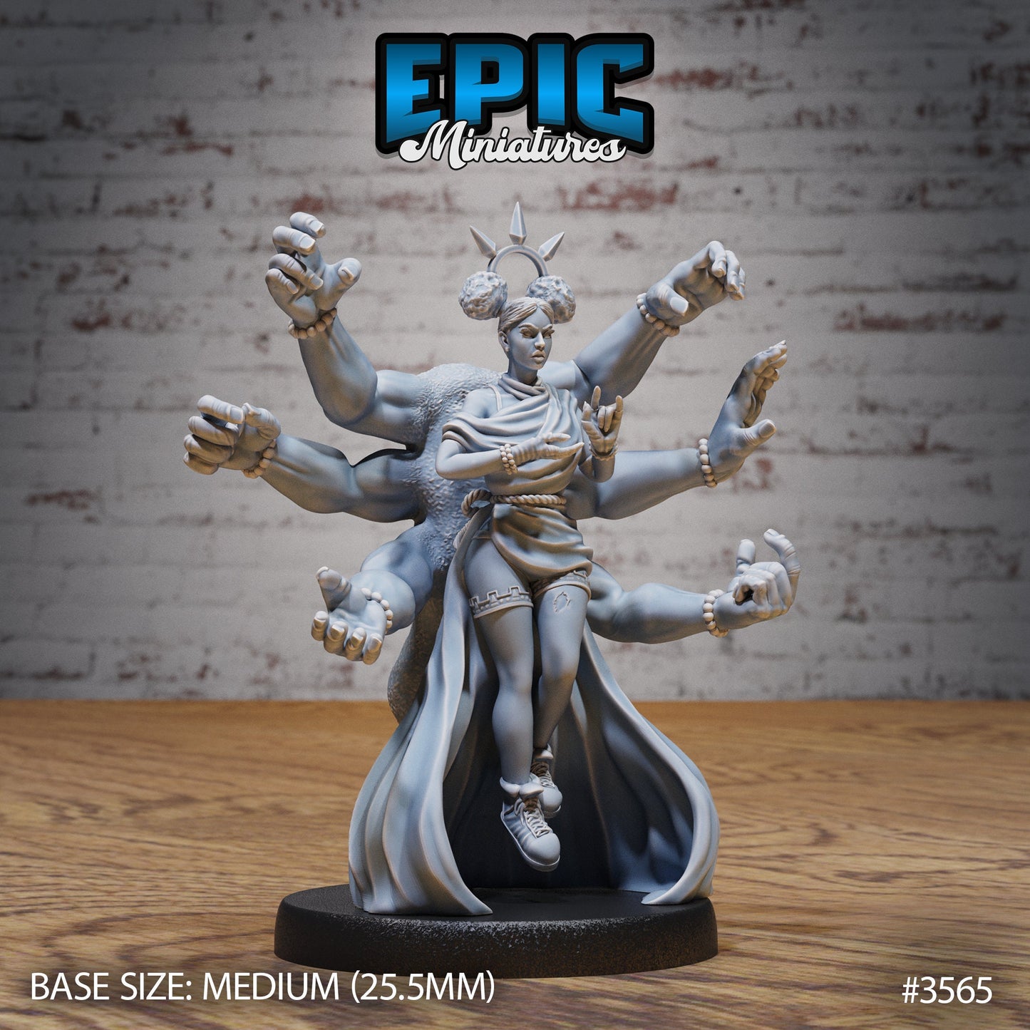 Devine Hands Priestess - Epic Miniatures | Ninth Age | 32mm | Iron Fist Tournament | Fist Monk | Fighter | Brawler | Bruiser