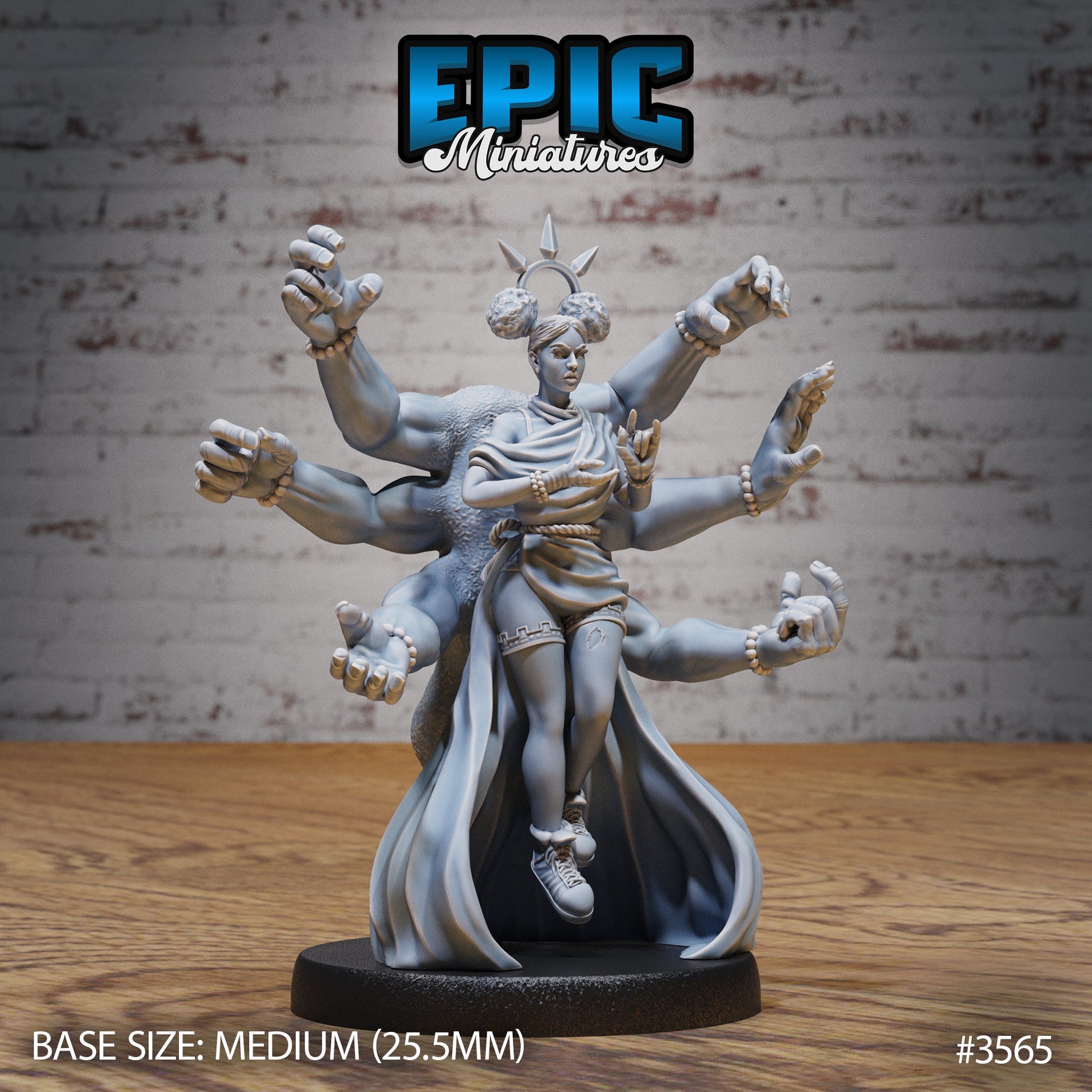 Devine Hands Priestess - Epic Miniatures | Ninth Age | 32mm | Iron Fist Tournament | Fist Monk | Fighter | Brawler | Bruiser