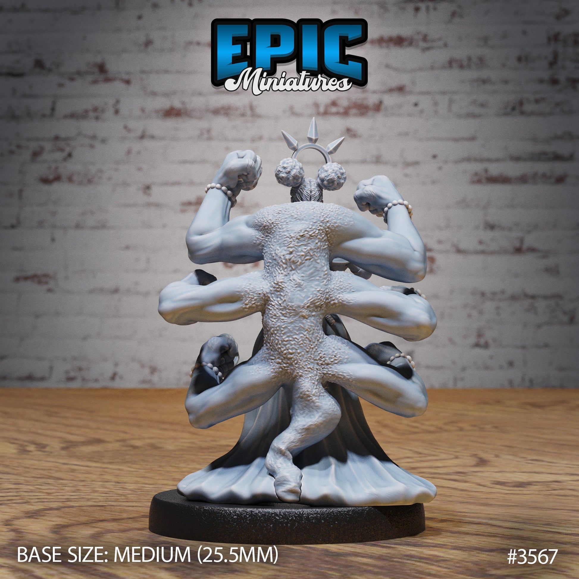 Devine Hands Priestess - Epic Miniatures | Ninth Age | 32mm | Iron Fist Tournament | Fist Monk | Fighter | Brawler | Bruiser