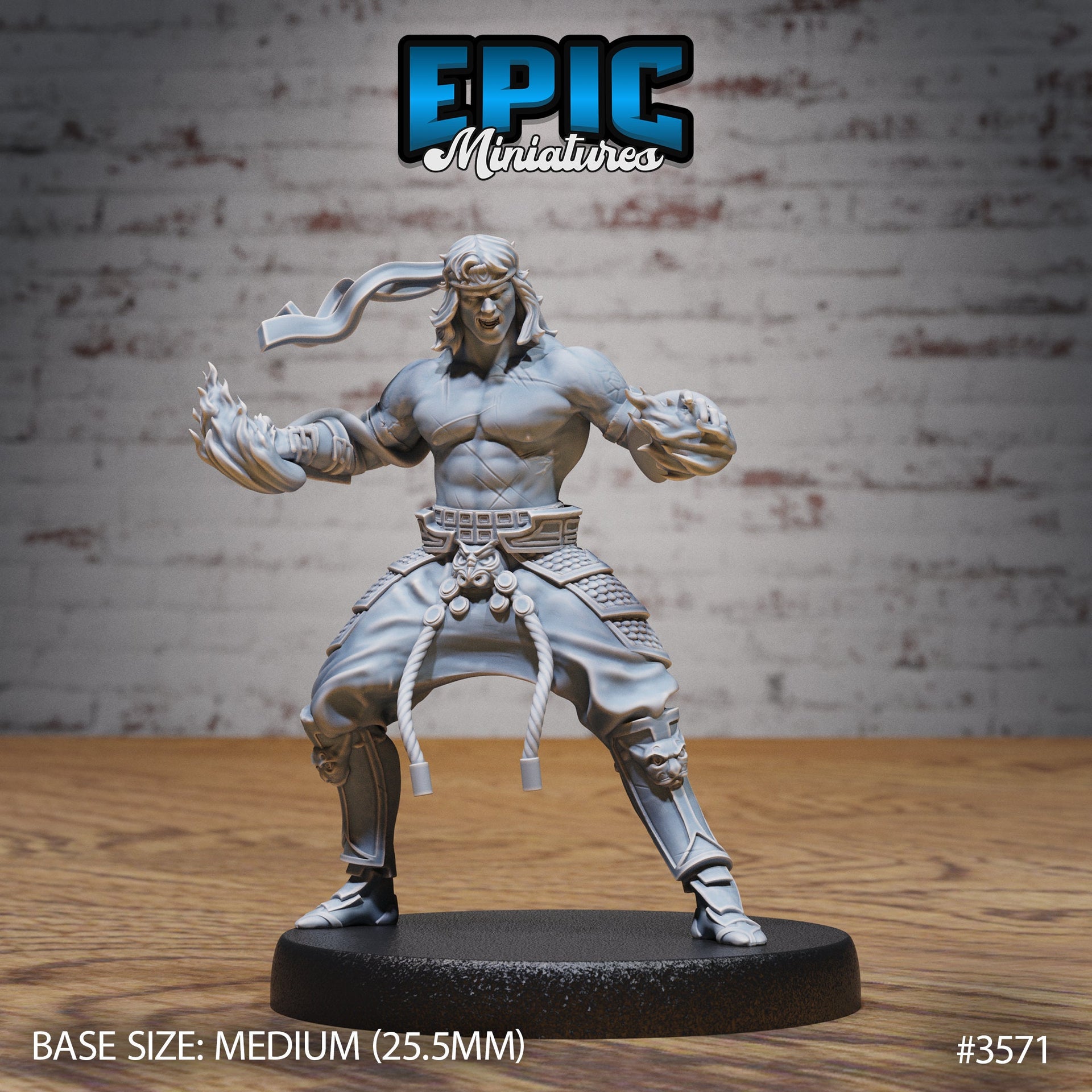 Fire Style Kung Fu Master - Epic Miniatures | Ninth Age | 32mm |Iron Fist Tournament | Martial Artist | Fighter | Brawler | Monk