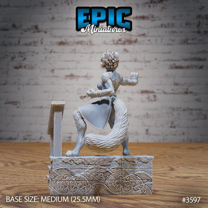 Cat Girl Monk - Epic Miniatures | Ninth Age | 32mm |Iron Fist Tournament | Martial Artist | Fighter | Brawler