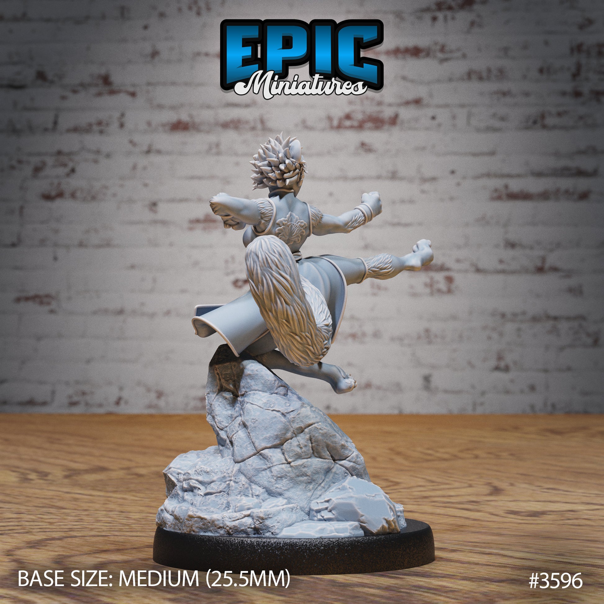 Cat Girl Monk - Epic Miniatures | Ninth Age | 32mm |Iron Fist Tournament | Martial Artist | Fighter | Brawler