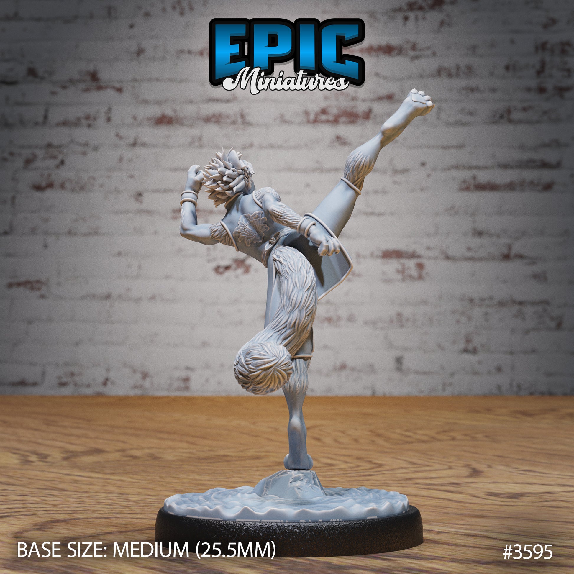 Cat Girl Monk - Epic Miniatures | Ninth Age | 32mm |Iron Fist Tournament | Martial Artist | Fighter | Brawler