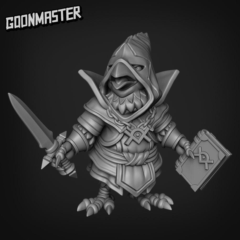 Necrowmancer - Goonmaster | Miniature | Wargaming | Roleplaying Games | 32mm | Warlock| Kenku | Necromancer | Crow