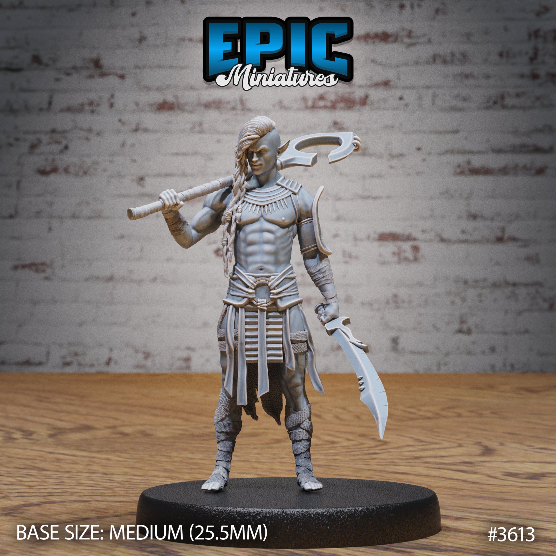 Cave Elf Barbarian - Epic Miniatures | 32mm | Ice Age Madness | Fighter | Warrior