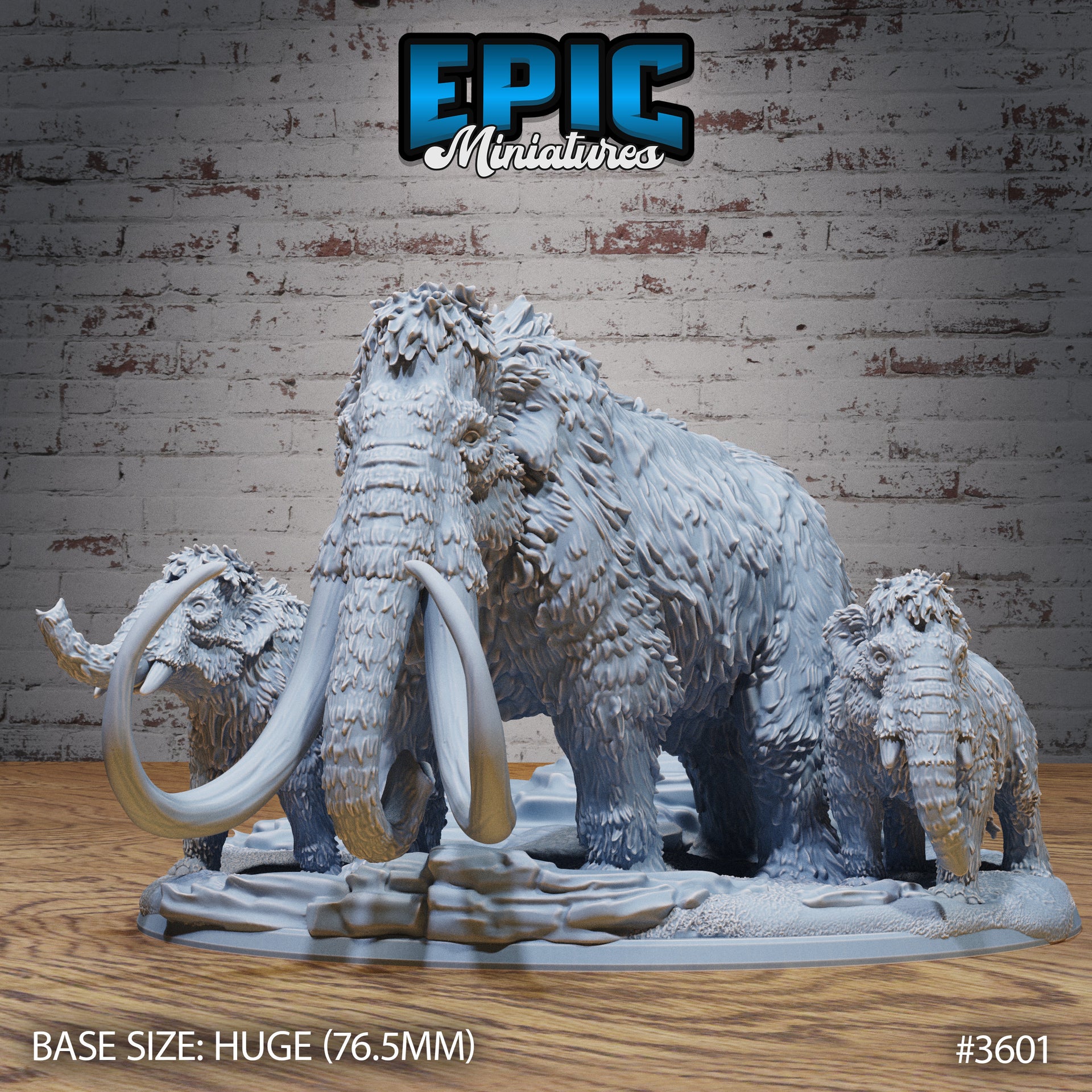 Mammoth - Epic Miniatures | 32mm | Ice Age Madness | Wooly | Elephant | Ancient | Baby