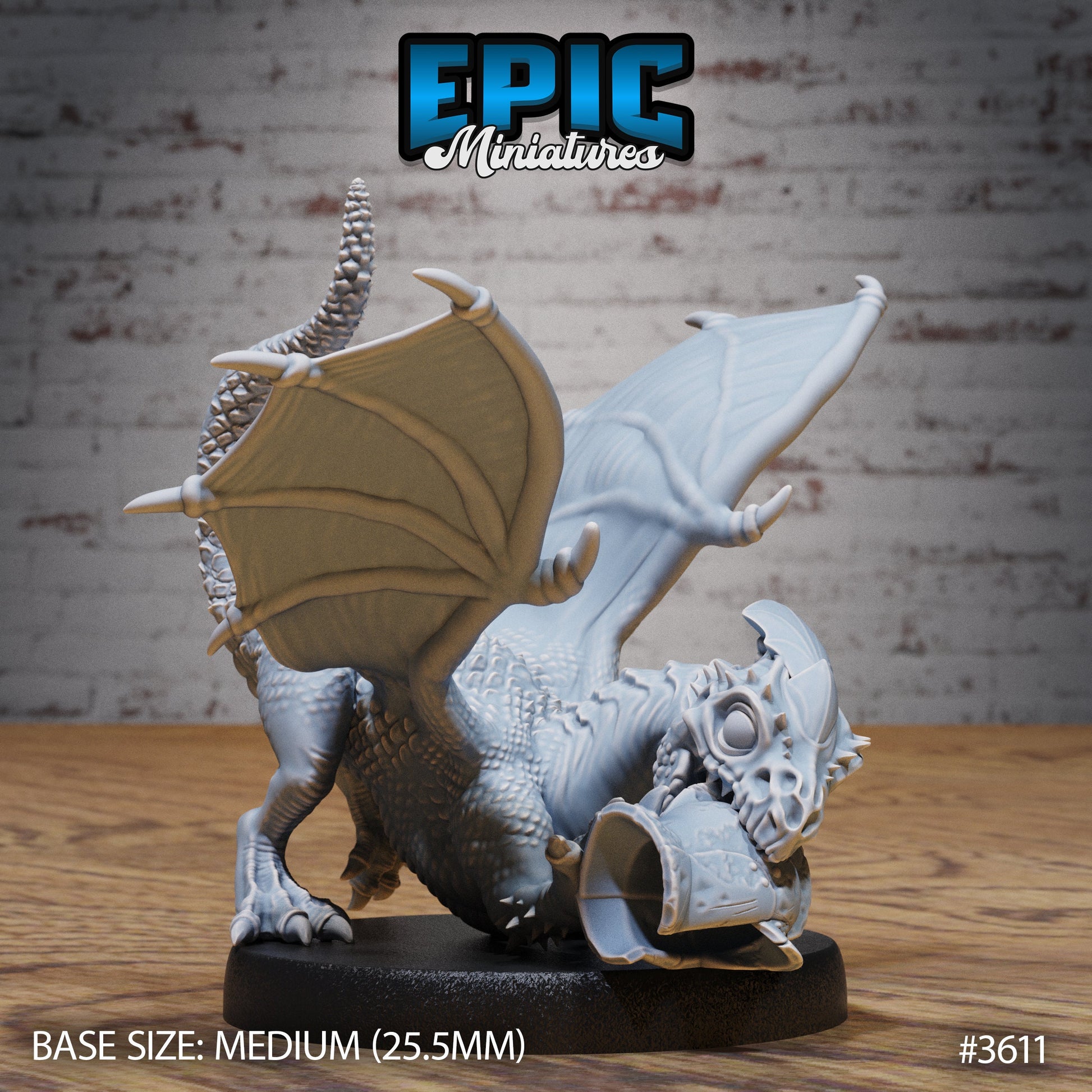 White Dragon Wyrmling - Epic Miniatures | 32mm | Ice Age Madness | Drake | Baby