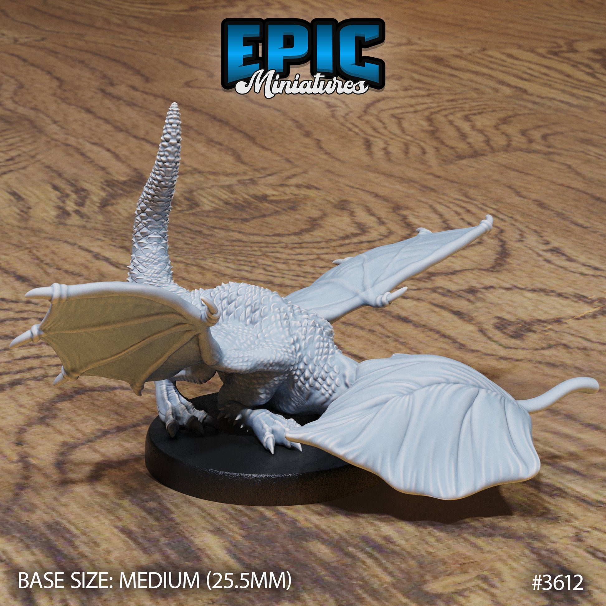 White Dragon Wyrmling - Epic Miniatures | 32mm | Ice Age Madness | Drake | Baby