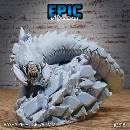 Frost worm - Epic Miniatures | 32mm | Ice Age Madness | Huge