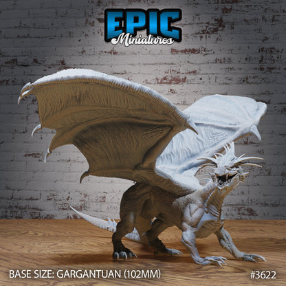 Glacier Dragon - Epic Miniatures | 32mm | Ice Age Madness | Drake | Gargantuan | Ancient