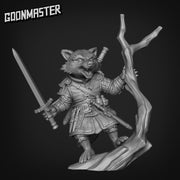 Racoon Rogue - Goonmaster | Rogueish Racoons Miniature | Wargaming | Roleplaying Games | 32mm | Fighter | Bandit | Mercenary