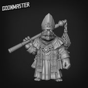 Turtle Cleric - Goonmaster | Rogueish Racoons Miniature | Wargaming | Roleplaying Games | 32mm | Pope | Mirial | Censer Bearer | Priest