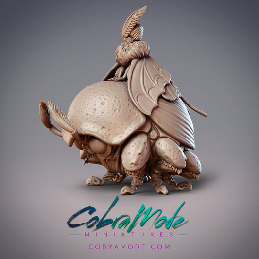 Fidelium Child Mimas and Beetle, Young Mothfolk - CobraMode | Miniature | Wargaming | Roleplaying Games | 32mm | 54mm
