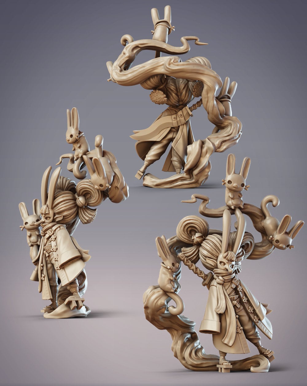 Daitengu Outlaw Usagibo, Bunny Mask Assassin - CobraMode | Miniature | Wargaming | Roleplaying Games | 32mm | Ninja