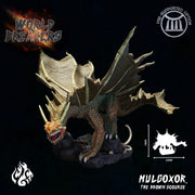Mulgoxor the Brown Scourge - Crippled God Foundry - World Breakers | 32mm | Kaiju | Gargantuan | Brown Dragon