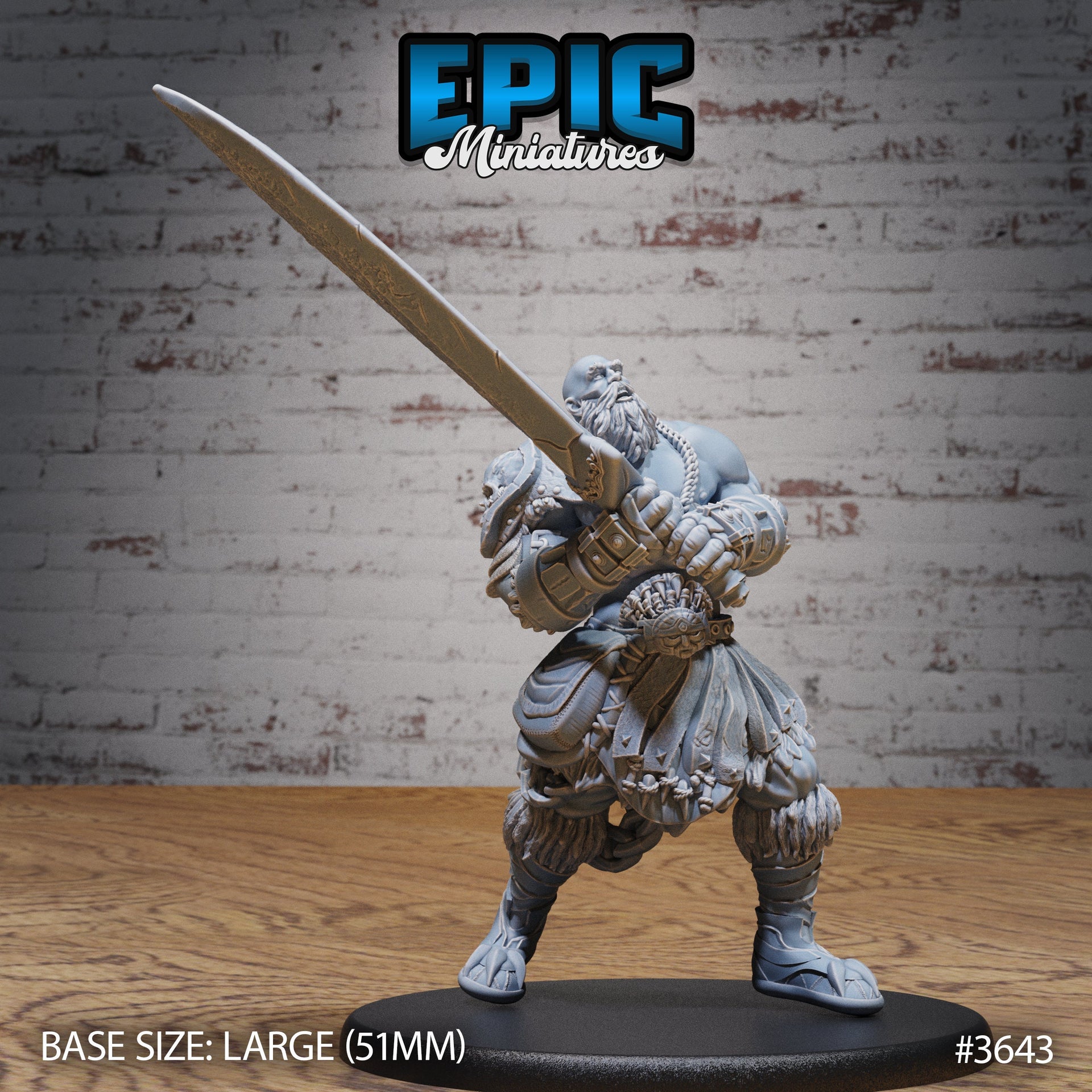 Half Giant Barbarian - Epic Miniatures | 32mm | Ice Age Madness | Fighter | Warrior | Ogre