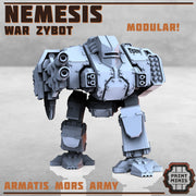 Nemesis, War Zybot - Print Minis | Sci Fi | Light Infantry | 28mm Heroic | Cyberpunk | Grimdark | Walker | Mech