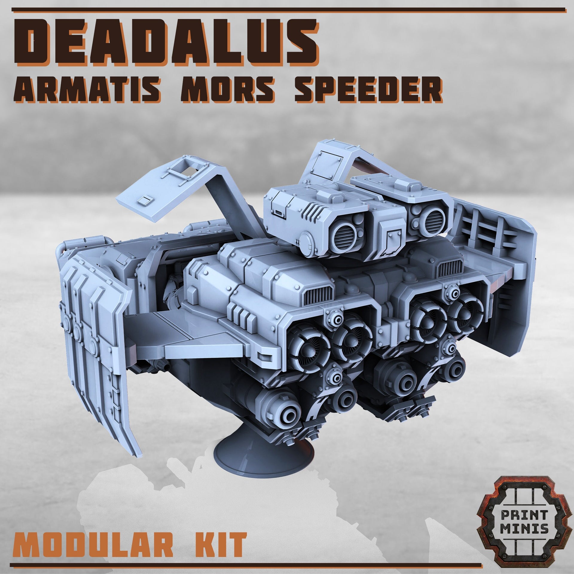 Daedalus Speeder, Troop Carrier - Print Minis | Sci Fi | Hovercraft | Scout| Armartis Mors | Imperial