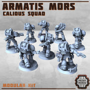 Armartis Mors, Calidus Squad - Print Minis | Sci Fi | Heavy Infantry | 28mm Heroic | Soldier | Battle Brothers | Marine | Flamethrower