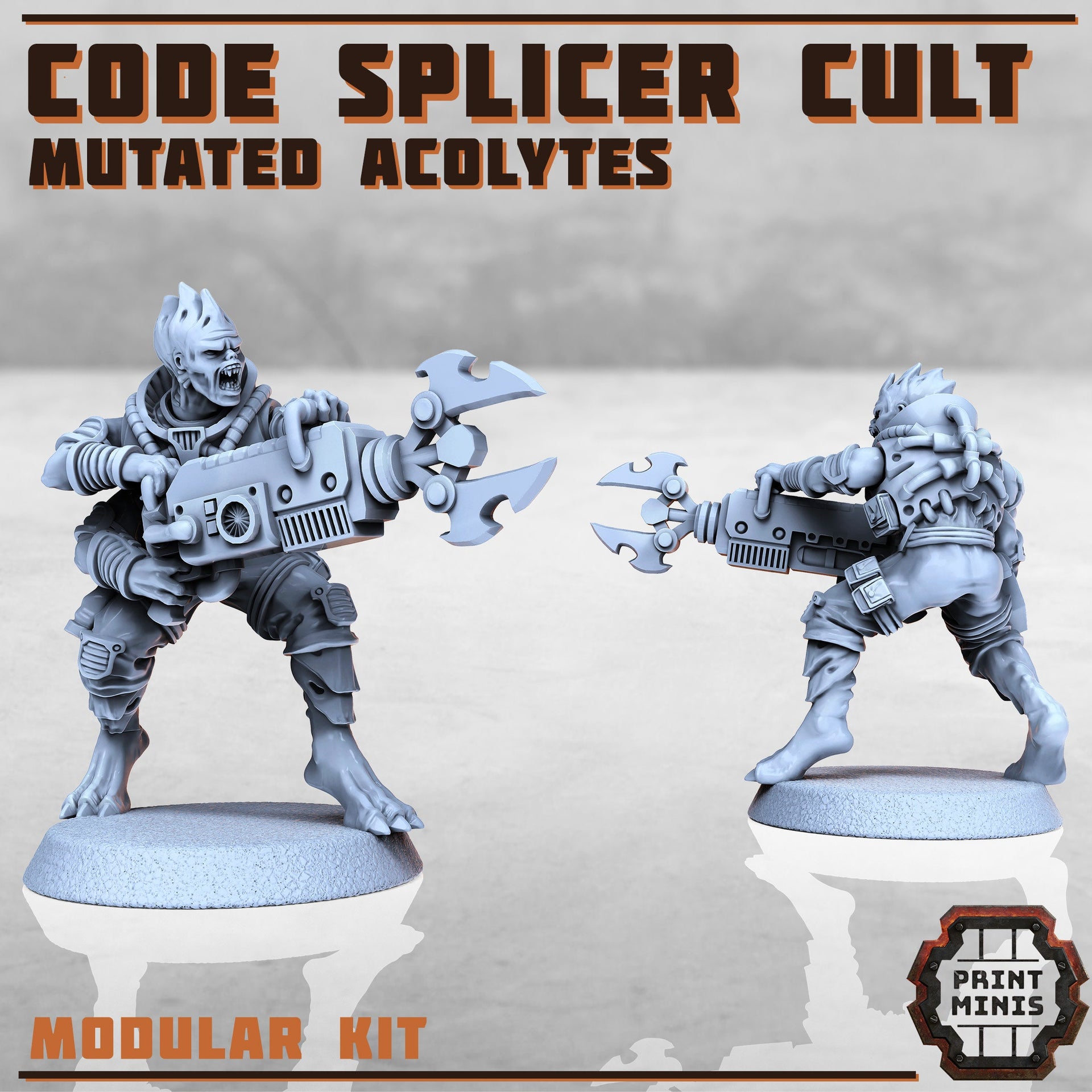 Code Splicer Acolyte - Print Minis | Sci Fi | Light Infantry | 28mm Heroic | Wasteland | Apocalypse | Cultist | Alien Hybrid