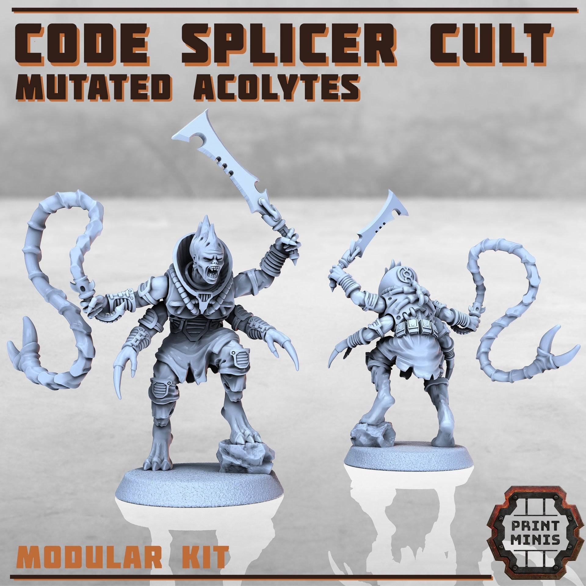 Code Splicer Acolyte - Print Minis | Sci Fi | Light Infantry | 28mm Heroic | Wasteland | Apocalypse | Cultist | Alien Hybrid