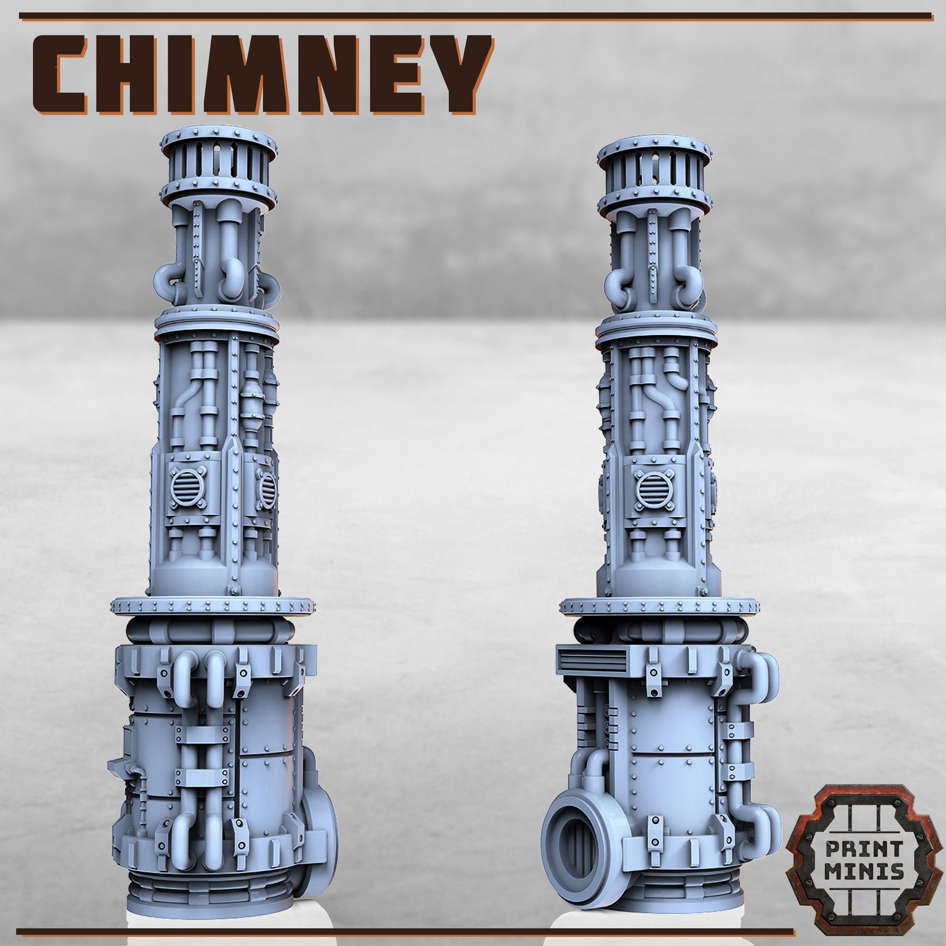 Risor District Chimeny - Print Minis | Sci Fi | Light Infantry | 28mm Heroic | Apocalypse | Factory | Spaceship | Prison