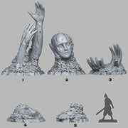 Ancient Elven Ruins Scatter Terrain - Fantastic Plants and Rocks | Print Your Monsters | DnD | Wargaming | Column