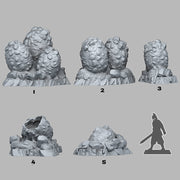 Magma Dragon Eggs Scatter Terrain - Fantastic Plants and Rocks | Print Your Monsters | DnD | Wargaming