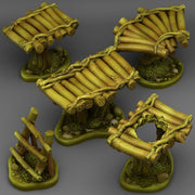 Swamp Modular Bridge Scatter Terrain - Fantastic Plants and Rocks | Print Your Monsters | DnD | Wargaming | Bamboo | Walkway