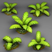 Tropical Island Plants Scatter Terrain - Fantastic Plants and Rocks | Print Your Monsters | DnD | Wargaming | Fern