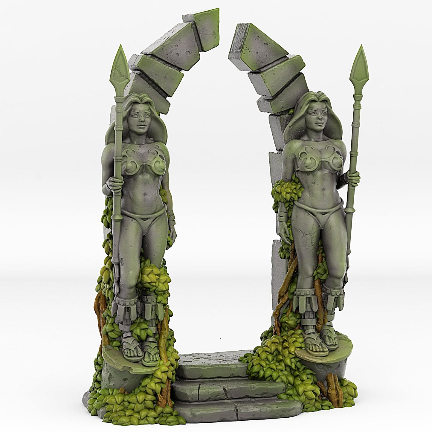 Amazone Portal With Its Lianas Effect - Print Your Monsters, Fantastic Portals | 32mm | Ancient | Ruins | Jungle | Amazon