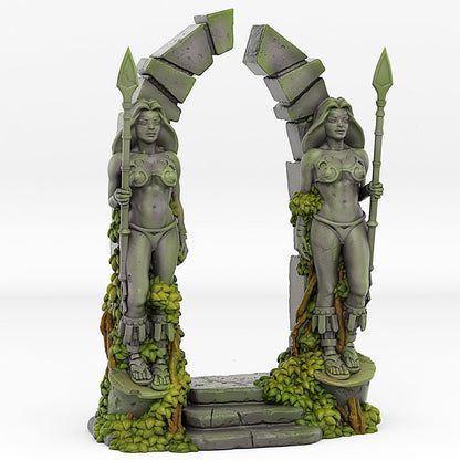 Amazone Portal With Its Lianas Effect - Print Your Monsters, Fantastic Portals | 32mm | Ancient | Ruins | Jungle | Amazon