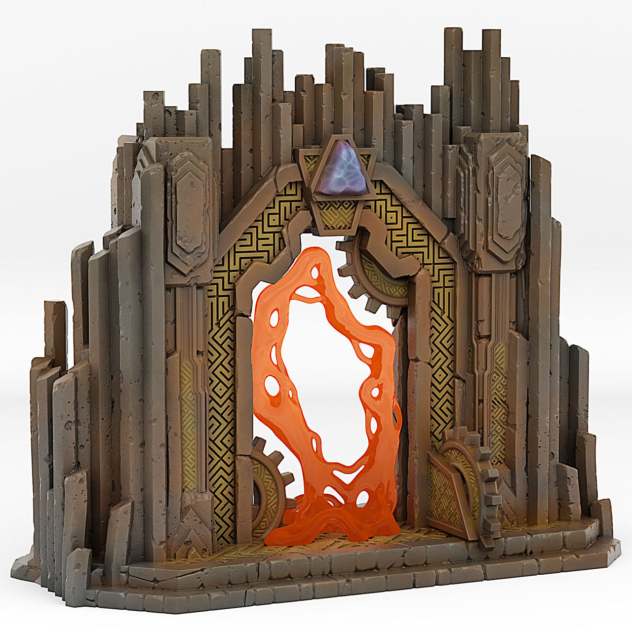 Dwarf Mine Portal With Its Lava Effect - Print Your Monsters, Fantastic Portals | 32mm | Ancient | Ruins | Underground