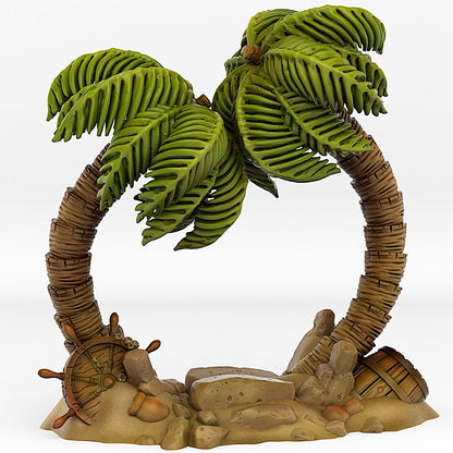 Pirate Island Portal With Its Pirate Skull Effect - Print Your Monsters, Fantastic Portals | 32mm | Desert | Palm Tree