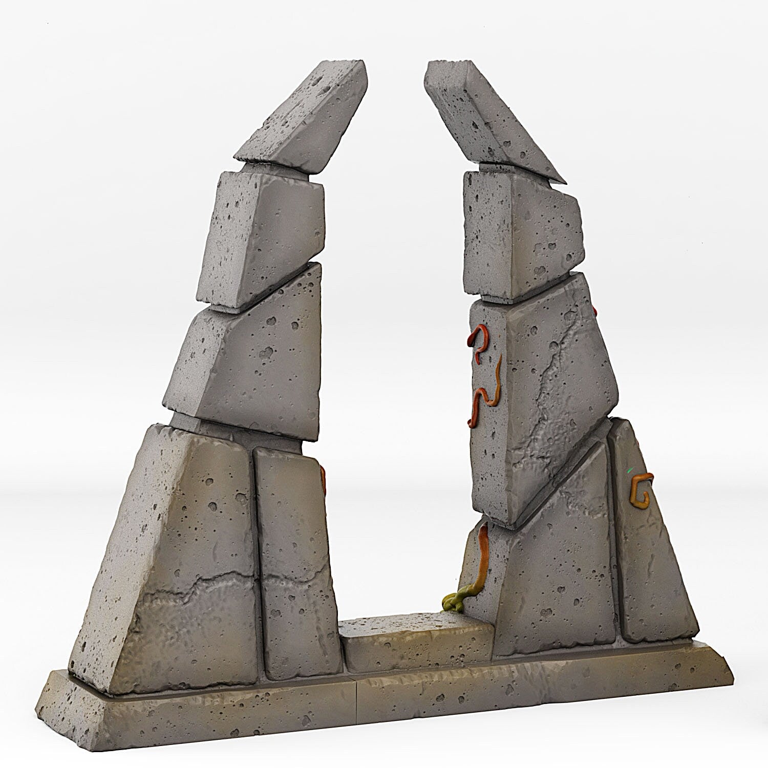 Temple Portal With Its Green Fire Effect - Print Your Monsters, Fantastic Portals | 32mm | Alien | Ancient | Scifi