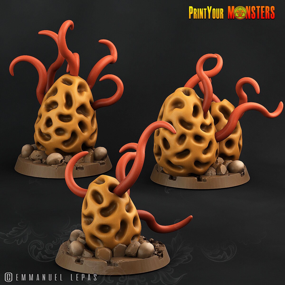 Mushroom Tentacles, Print Your Monsters | 32mm | Fungus | Slime | Spores