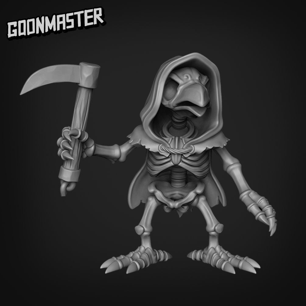 Crow Skeletons- Goonmaster | Miniature | Wargaming | Roleplaying Games | 32mm | Assassin | Kenku | Rogue | Undead