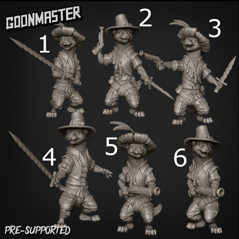Weasel Witchhunter - Goonmaster | Miniature | Wargaming | Roleplaying Games | 32mm | Assassin | Kenku | Rogue | Undead
