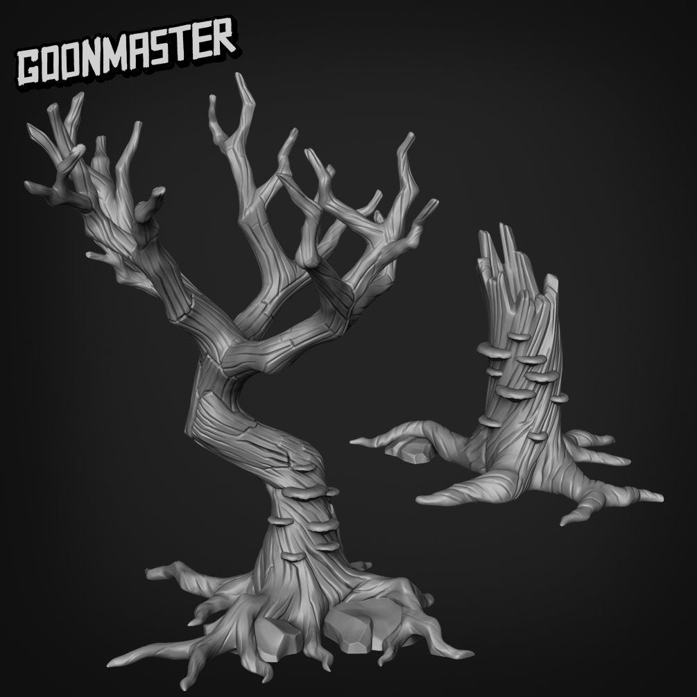 Dead Tree - Goonmaster | Miniature | Ninja Cats | Wargaming | Roleplaying Games | 32mm | Stump | Forest