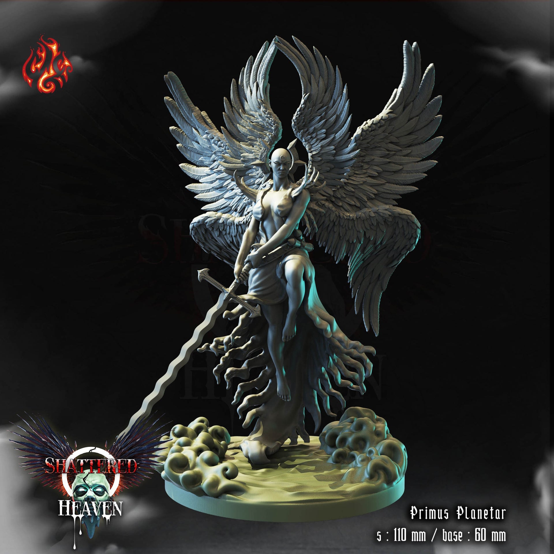 Primus Planetar - Crippled God Foundry - Shattered Heaven | 32mm | Angel | Paladin | Warrior | Soldier | Army | Noble
