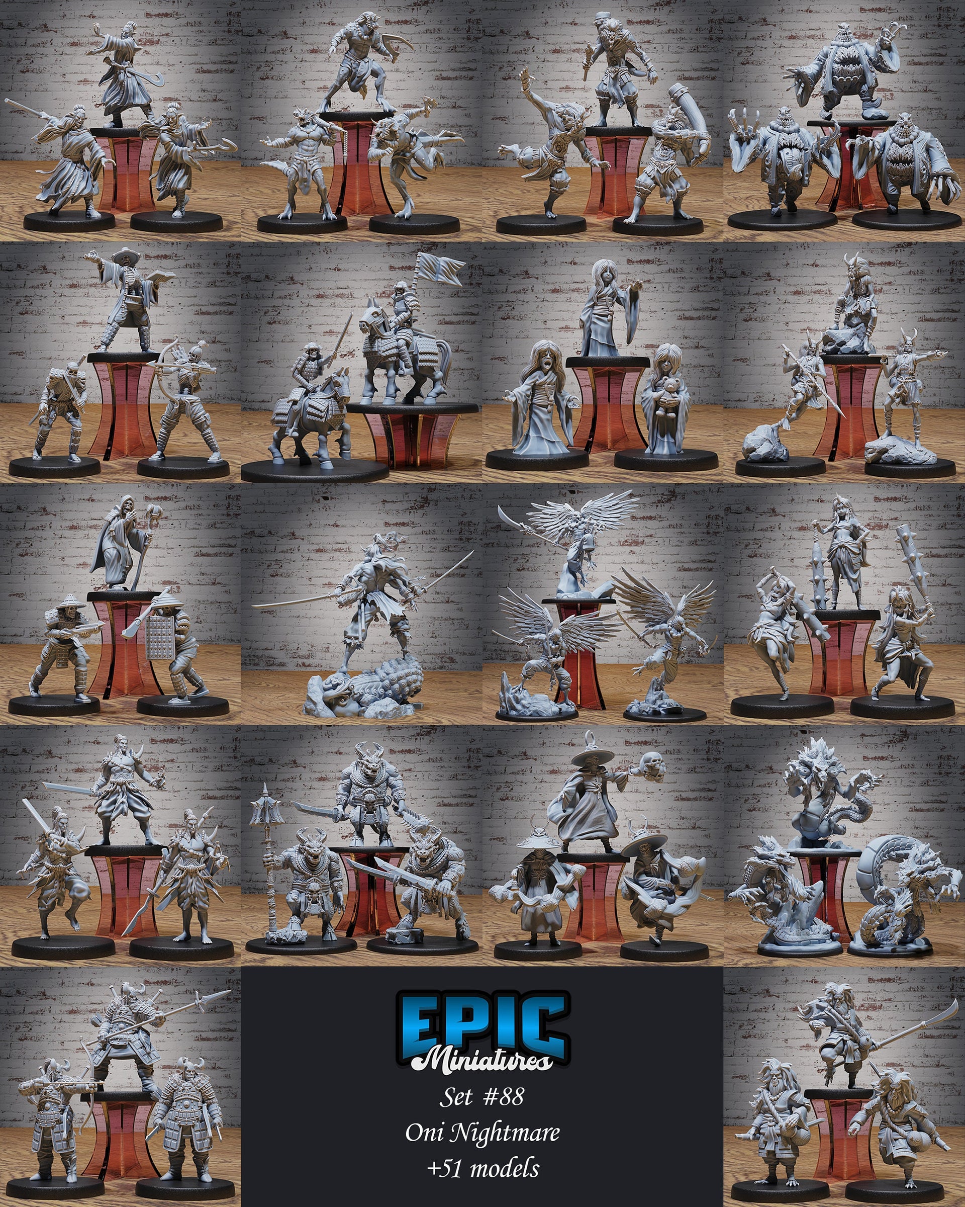 Oni Monkey - Epic Miniatures | 28mm | 32mm | Oni Nightmare | Yokai | Demon | Japanese Folklore | Ogre | Werewolf