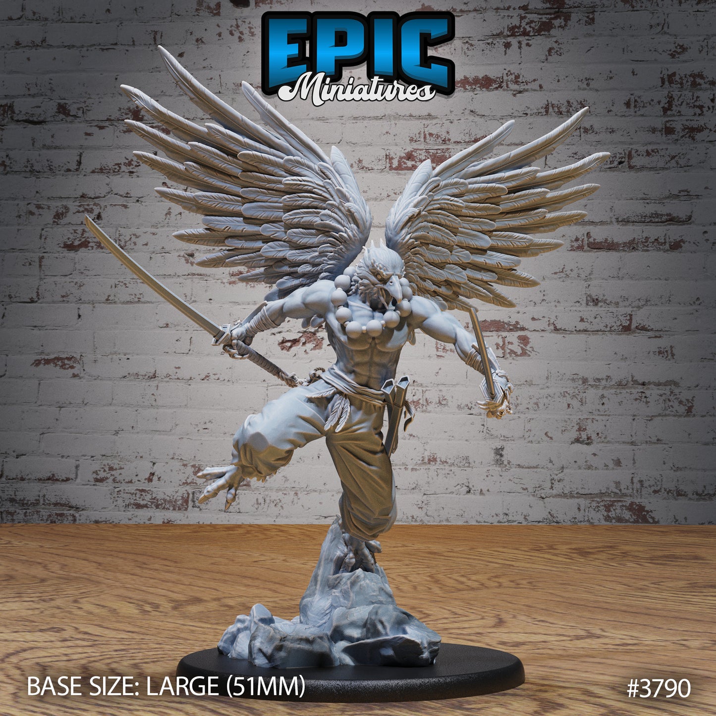 Tengu Bird Folk Lord - Epic Miniatures | 28mm | 32mm | Oni Nightmare | Fighter | Warrior | Monk | Eagle