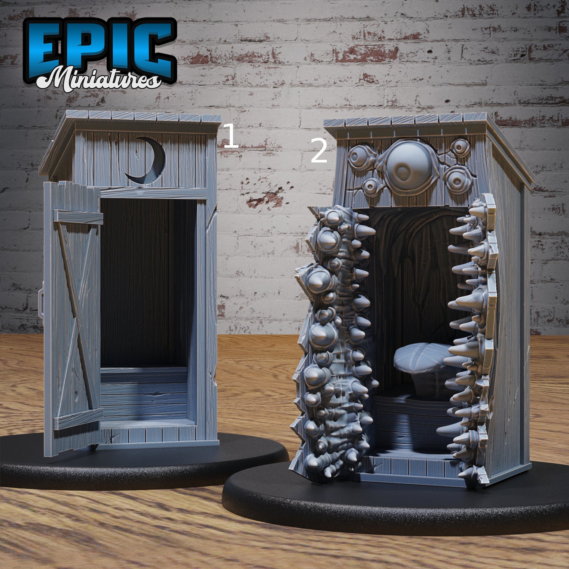 Mimic Outhouse - Epic Miniatures | 28mm | 32mm | Bandit Camp | Toilet | Trap