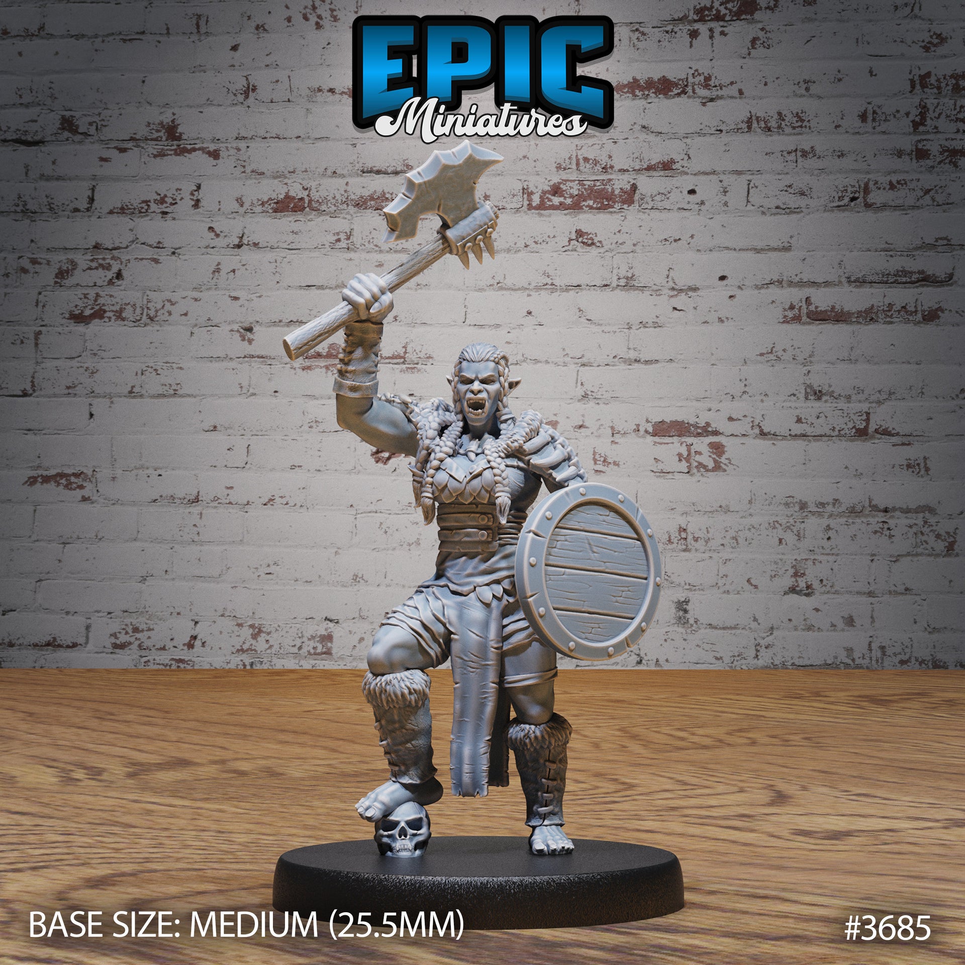 Half Orc Marauder Female - Epic Miniatures | 28mm | 32mm | Bandit Camp | Fighter | Mercenary | Warrior