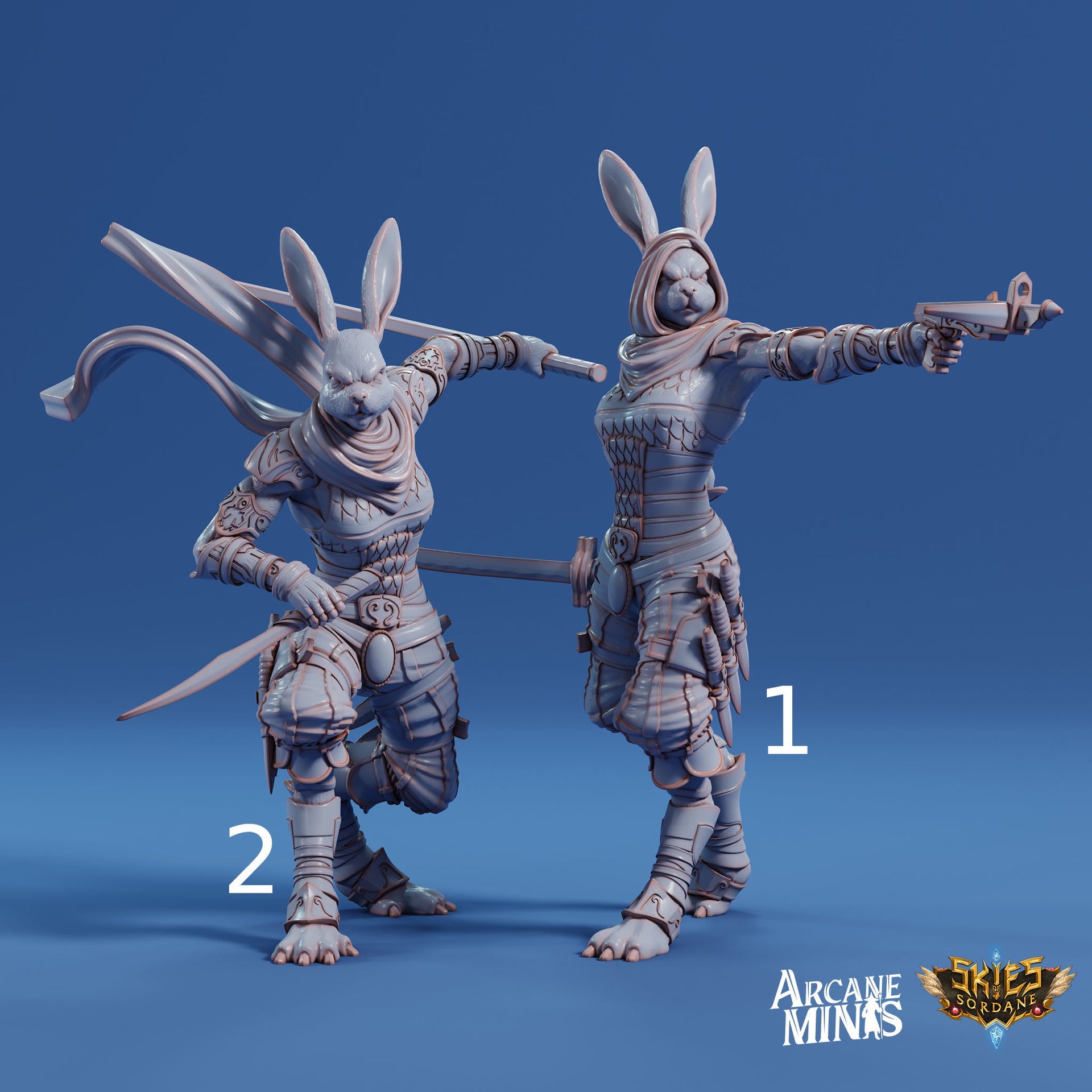 Warrel Rogue - Arcane Minis | 32mm | Risky Racing | Rabbit Folk | Bandit | Thief