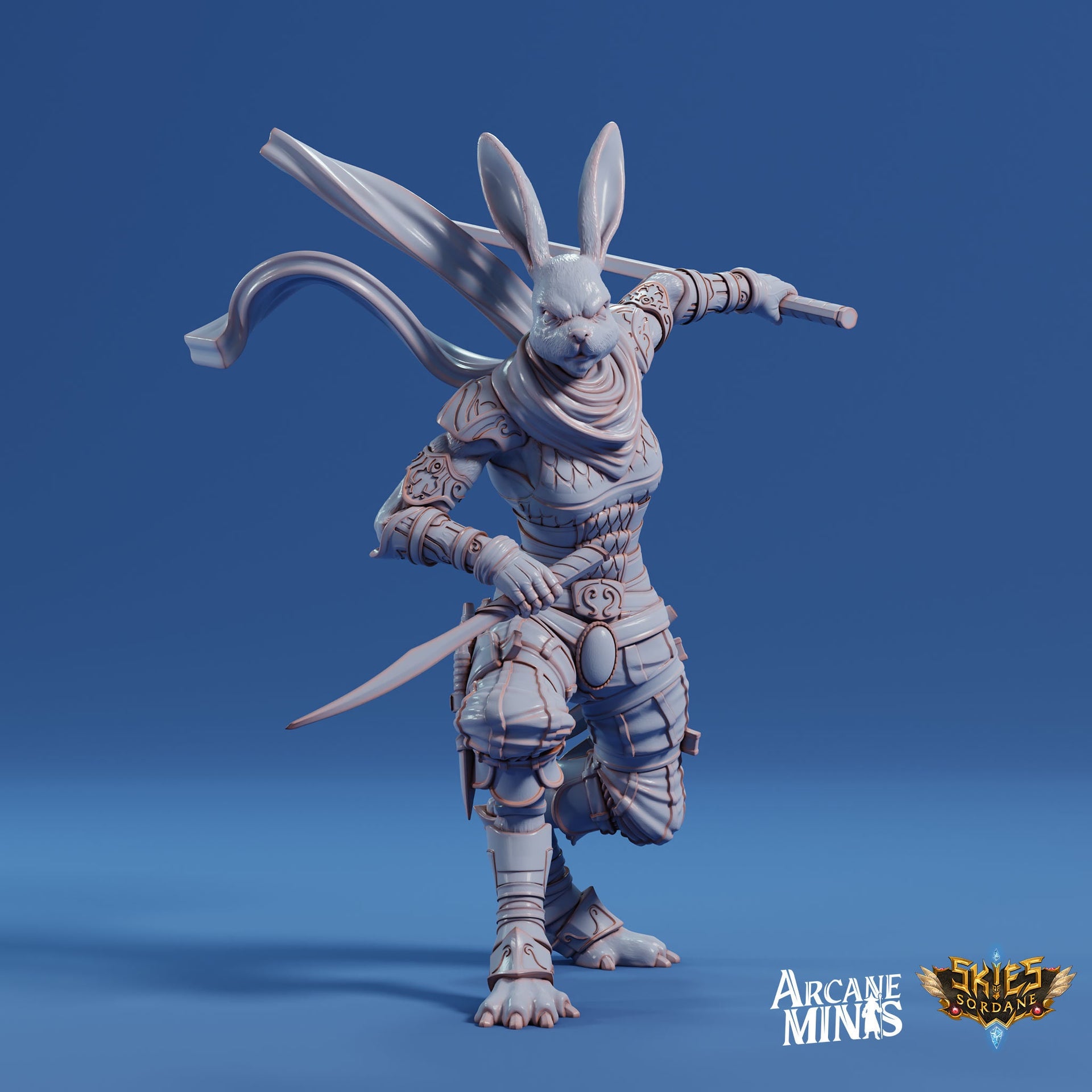 Warrel Rogue - Arcane Minis | 32mm | Risky Racing | Rabbit Folk | Bandit | Thief