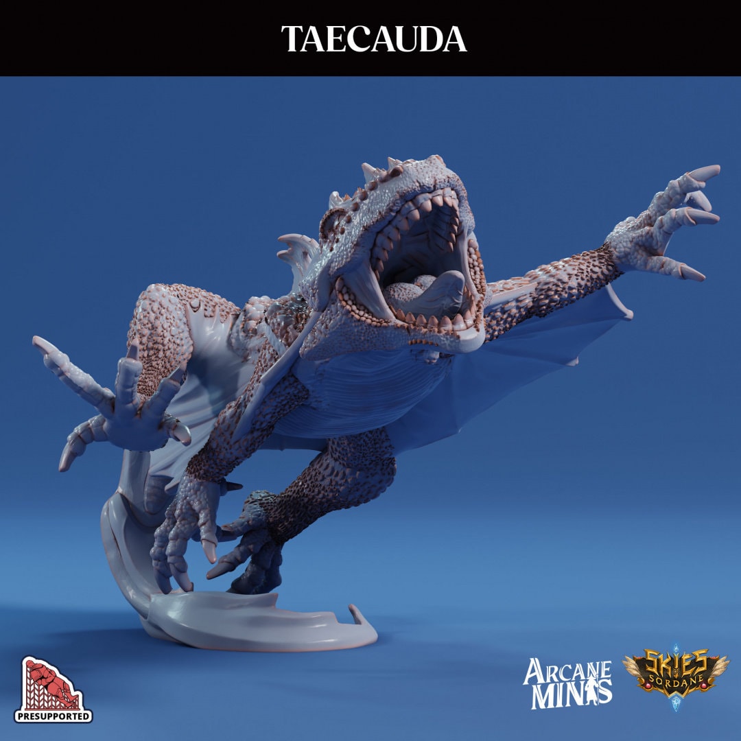 Taecuauda, Angry Lizard - Arcane Minis | 32mm | Salamander | Giant