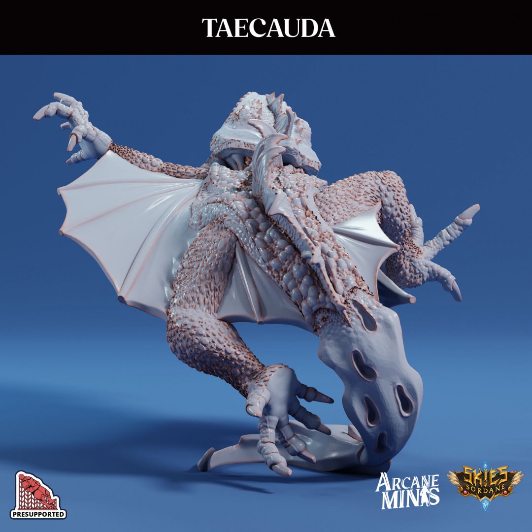 Taecuauda, Angry Lizard - Arcane Minis | 32mm | Salamander | Giant