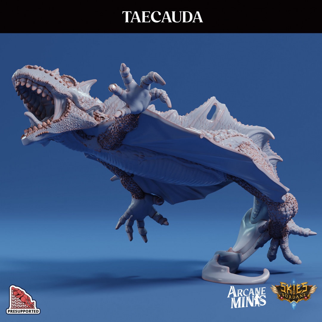 Taecuauda, Angry Lizard - Arcane Minis | 32mm | Salamander | Giant